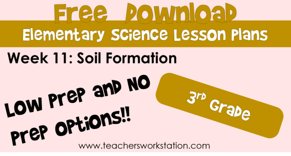 Week 11 Science Lessons: Soil Formation (3rd Grade)