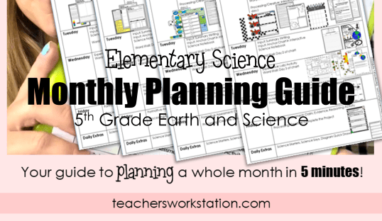 FREE 5th Grade Earth and Space (Part 1) Monthly Planning Guide