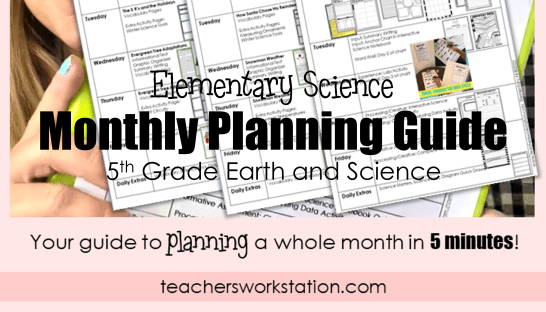 FREE 5th Grade Earth and Space (Part 3) Monthly Planning Guide