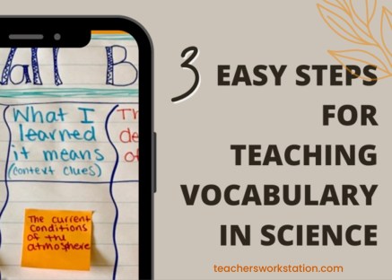 science vocabulary ideas